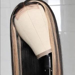 Blonde Highlight T-Part Lace Closure Wig